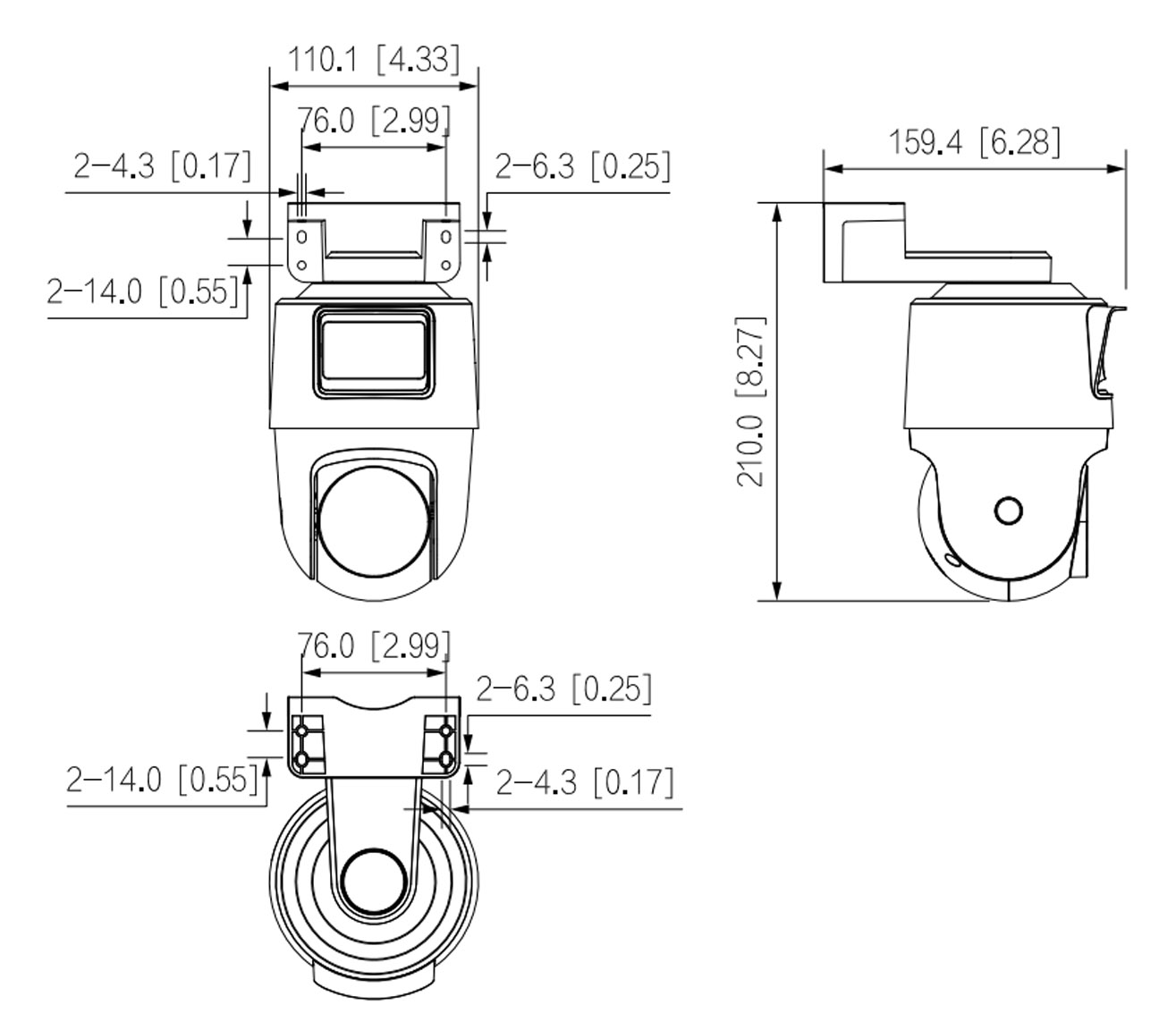 IPC-PTS2249B-E2-S-PV-LED-PRO dimensions