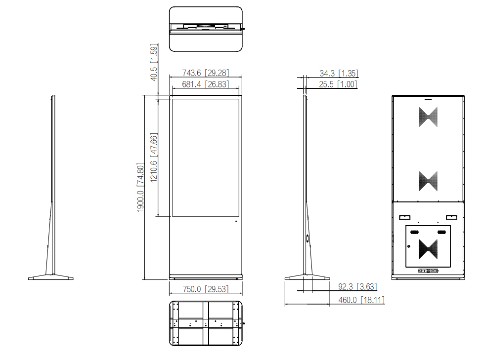 Dimensions du LDV55-SAI400K