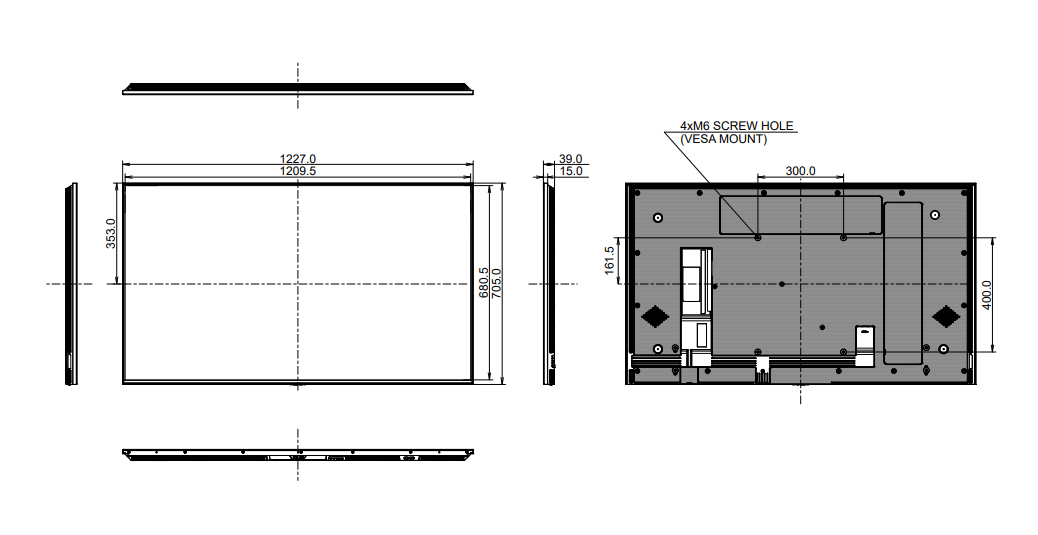 Dimensions du LH5581UHSG-1AG