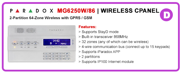 Paradox MG6250S Centrale Allarme