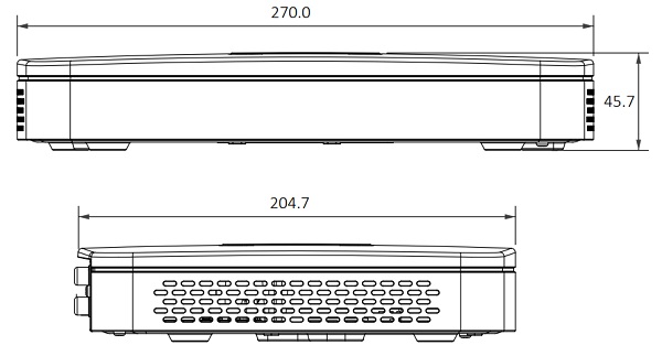 Dimensions - NVR2108-8P-4KS2 Schema dimensioni NVR2108-8P-4KS2