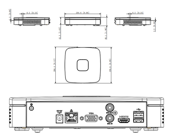 Schema dimensioni NVR4108-4KS2