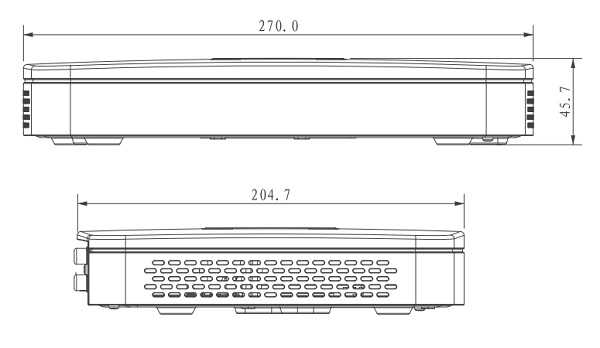 Dimensioni - NVR4108-8P-4KS2 Schema dimensioni NVR4108-8P-4KS2