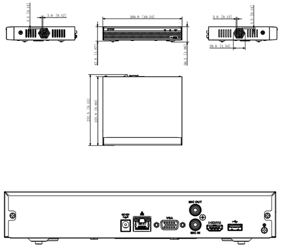 Dimensioni - NVR4108HS-4KS2/L Schema dimensioni NVR4108HS-4KS2/L