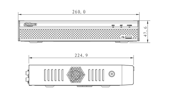 Dimensions - NVR4108HS-4KS2 Schema dimensioni NVR4108HS-4KS2