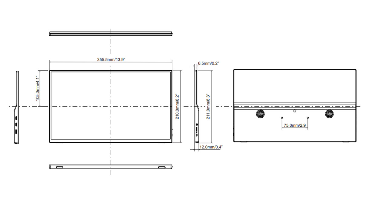 P1671HSC-B1 dimensions