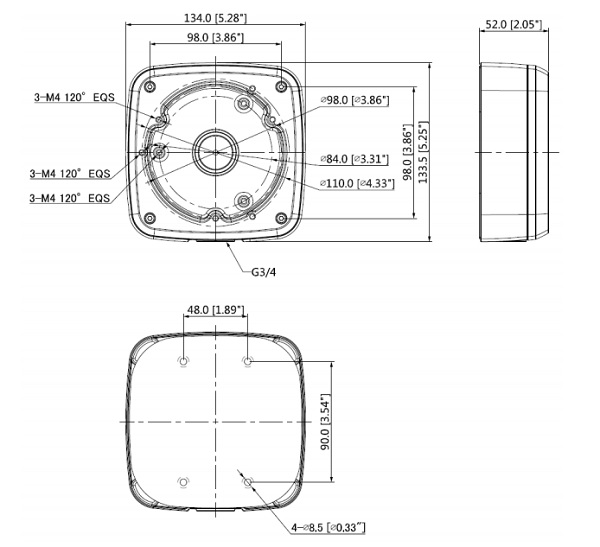 Dimensioni box di giunzione PFA123