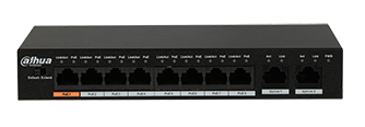 Switch di rete industriale 8 porte + 2 Uplink - Dahua