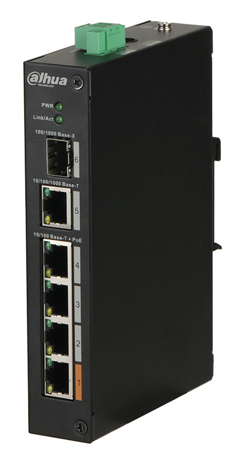 Switch di rete industriale 4 porte + Uplink e SFP - Dahua