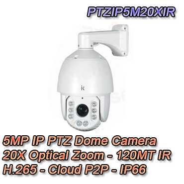 PTZ IP Camera - PTZIP5M20XIR Telecamera per la videosorveglianza IP Dome PTZ con risoluzione 5MP e zoom ottico 20x