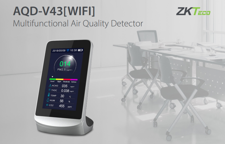 AQD-V43-WIFI Lettore Biometrico ZKTECO rilevamento Temperatura Aria