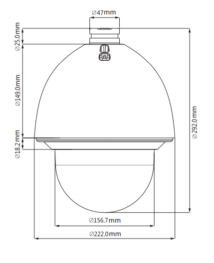 Telecamera PTZ Speed Dome IP Dahua -  SD60225U-HNI-S3