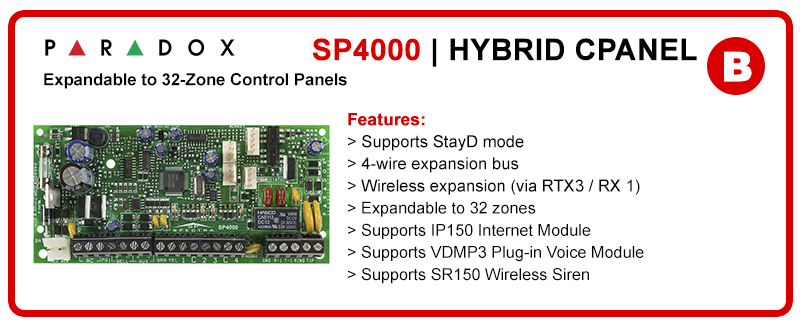 Paradox SP4000 Centrale d'allarme