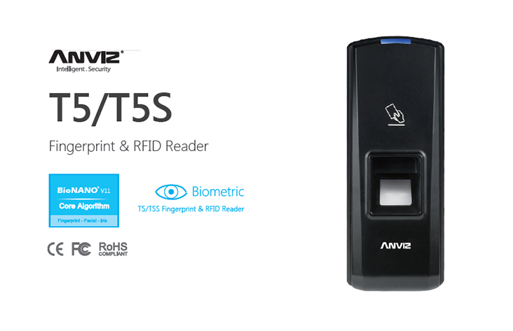 T5 Anviz Lettore impronte digitali e tessere RFID T5 Anviz