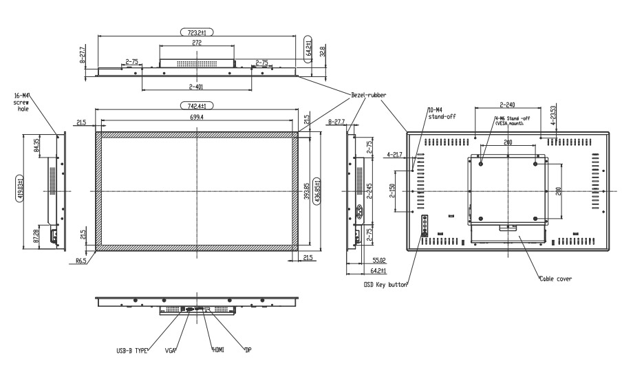 Dimensions du TF3215MC-B2