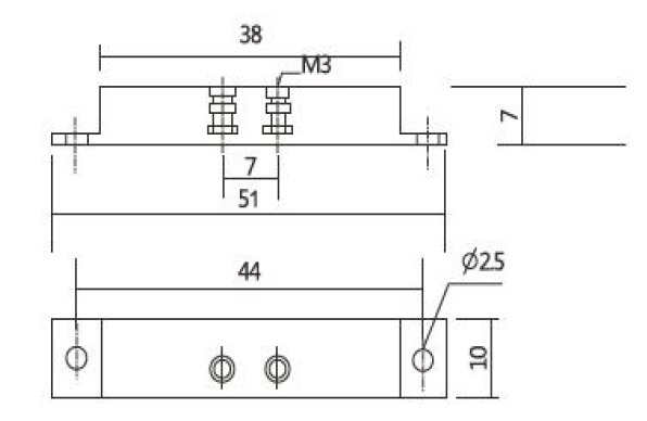 Schema dimensioni contatto magnetico TK-405M