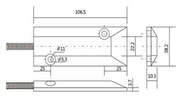 Schema dimensioni contatto magnetico TK-450N