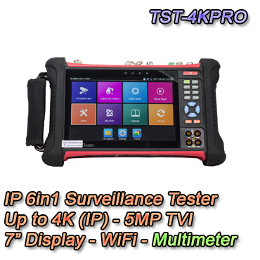 Tester IP 6in1 - TST-4KPRO Tester IP per la videosorveglianza 6in1 fino a 4k di risoluzione
