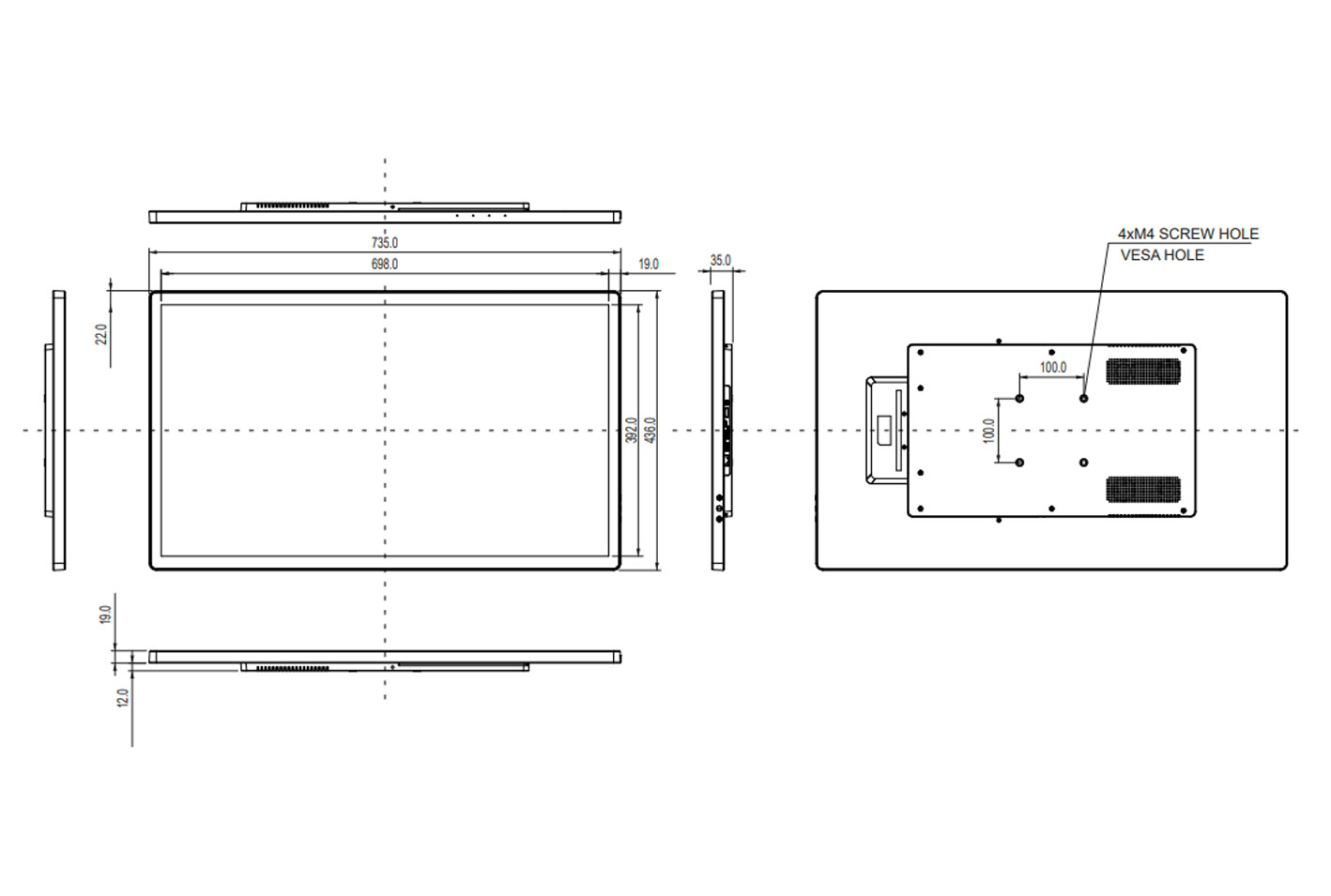 Dimensions du TW3226AS-B3P