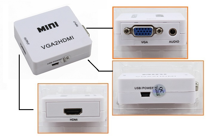 Convetitore di segnale video setik. Da VGA a HDMI