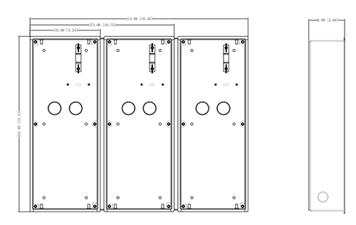 Vtm128 dimensions