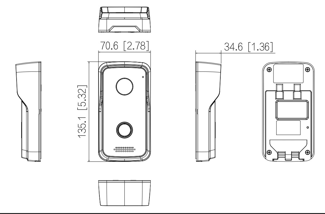 Dimensions du VTO2111D-P-S3