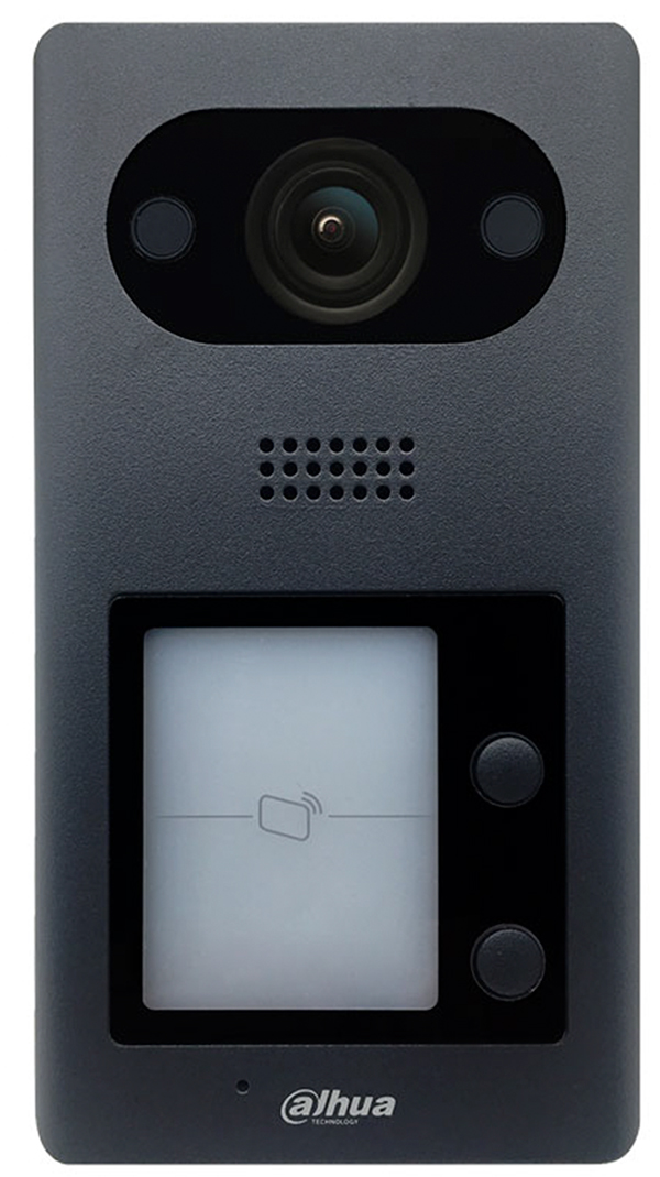 Postazione esterna retroilluminata con telecamera 1.3Mp, white led e lettore RFID Card. Vetro temperato IP65