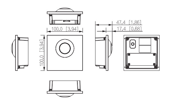 Dimensions - VTO4202F-P-S2 VTO4103FB dimensioni