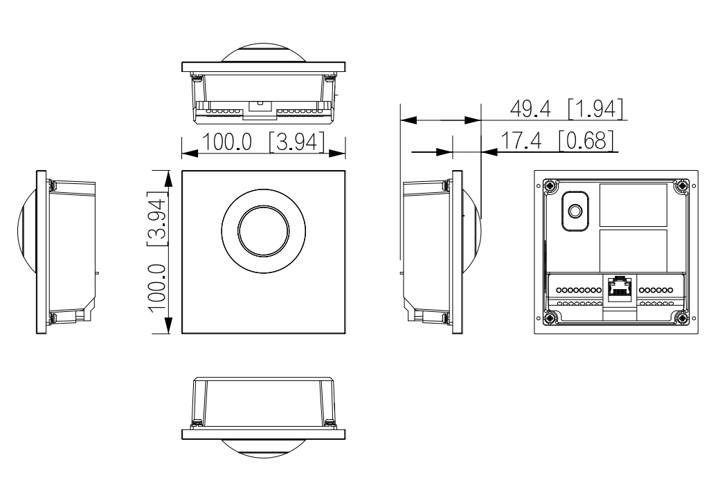Dimensions - VTO4202F-P-S2 VTO4202FB-P-S3 dimensioni