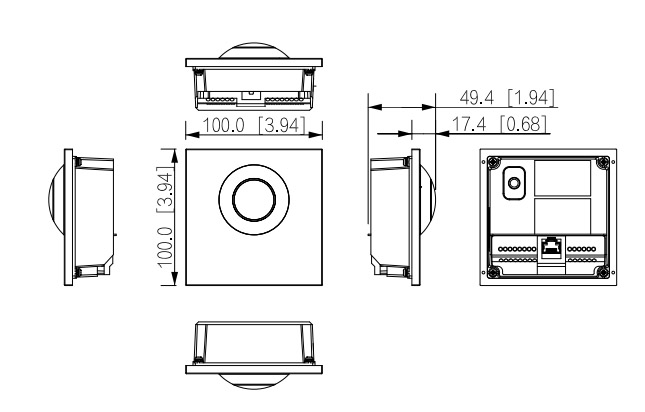 Dimensions - VTO4202F-P-S2 VTO4202FB-P1 dimensioni