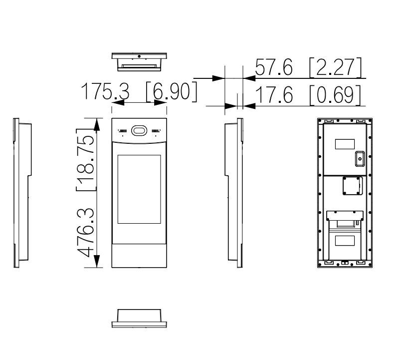 Apartment IP System - Dahua VTO9541D-S3 dimensioni