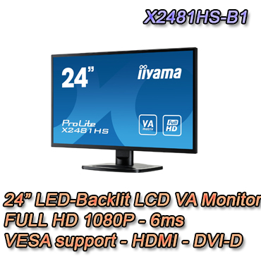 Monitor LED da 24". 1080P FULL HD