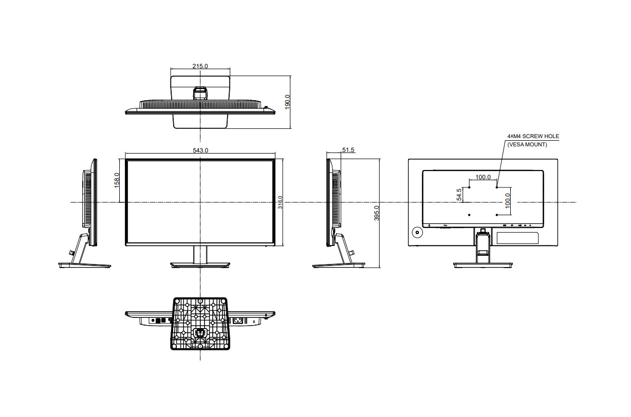 X2492HSU-B1 dimensions