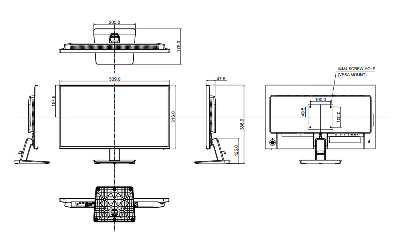 X2497HSU-B1 dimensioni