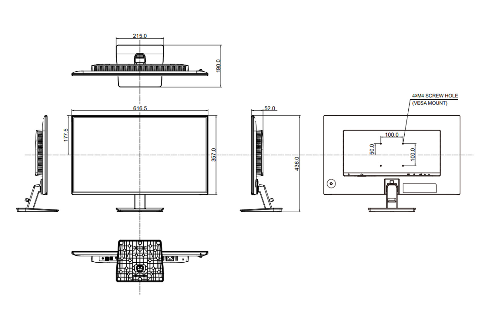 Dimensions du X2792QSU-B1