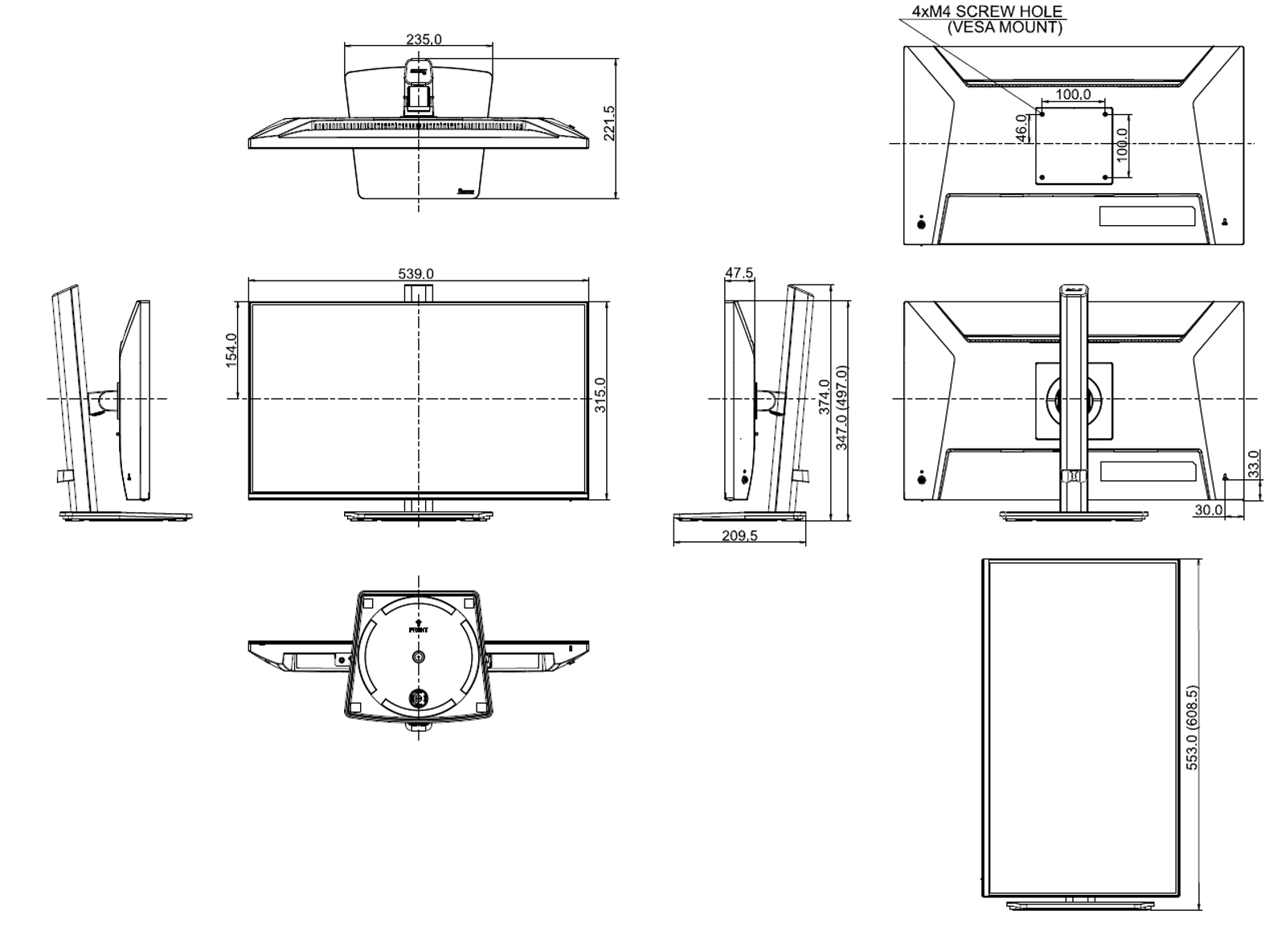 XB2491H-B1 dimensions