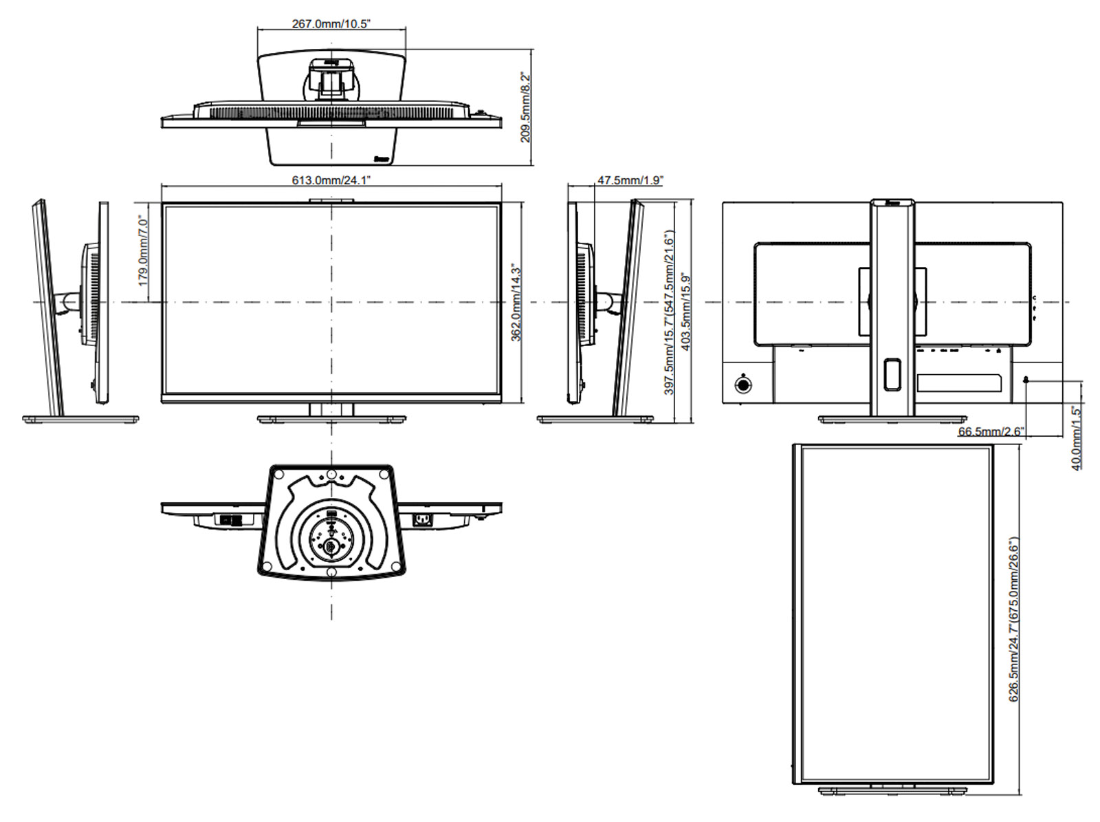 Dimensions du XB2797QSN-B1