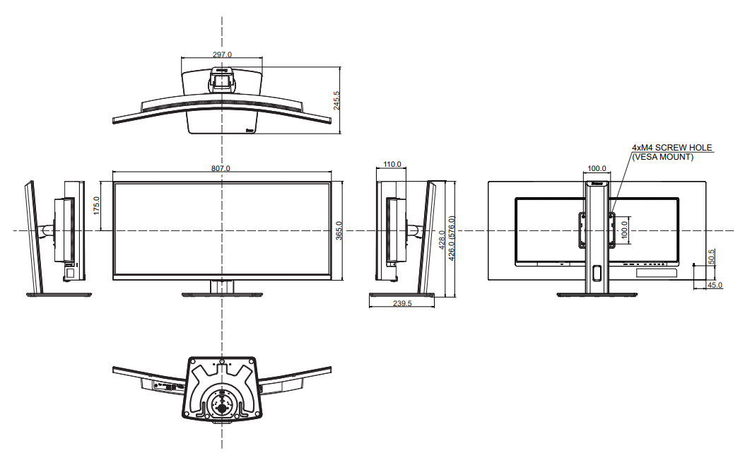 XCB3494WQSU-B1 dimensioni