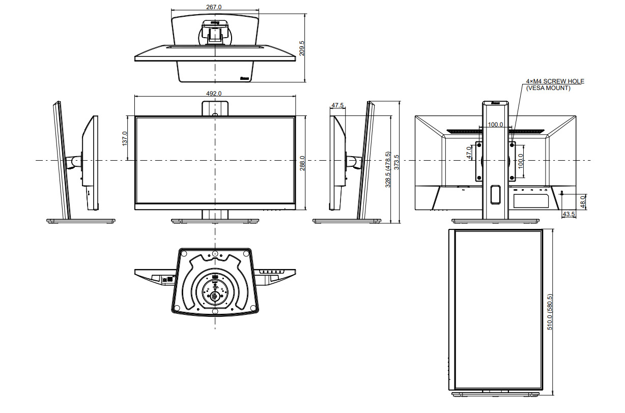 Dimensions du XUB2293HSU-W7