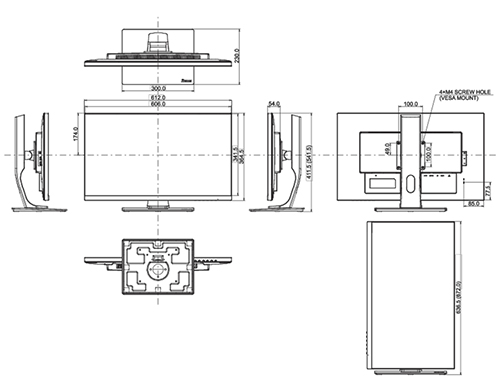 Schéma - XU2792HSU-B Schema dimensioni XUB2792HSU-B1