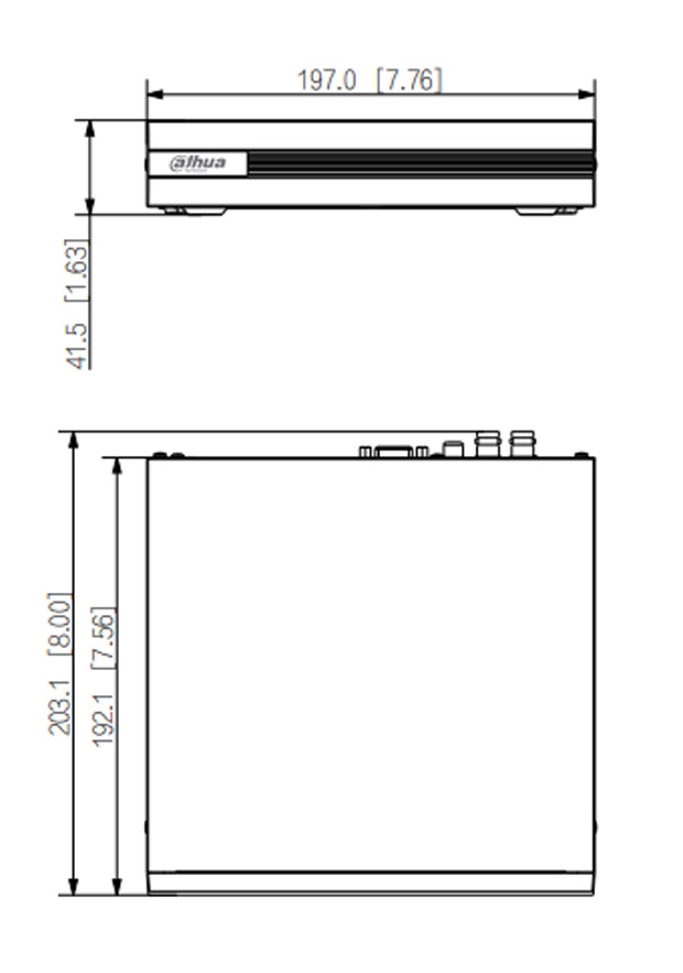 Dimensions du XVR1B04H-I