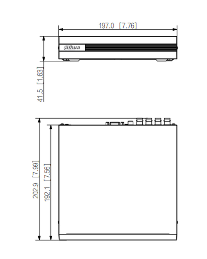 Dimensions du XVR1B08H-I