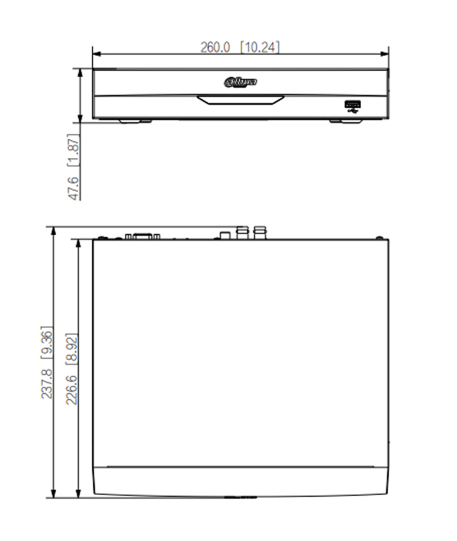XVR4104HS-I-T dimensions