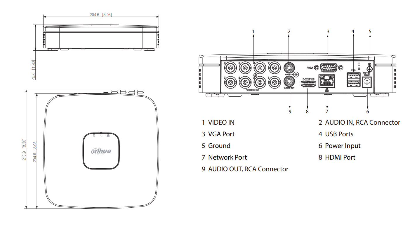 XVR4108C-I dimensioni