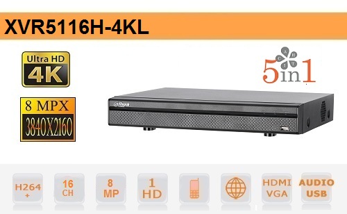 XVR Dahua 16 Canali 5in1 CVI/TVI/AHD/Analogico/IP 8MP 4K ULTRA HD