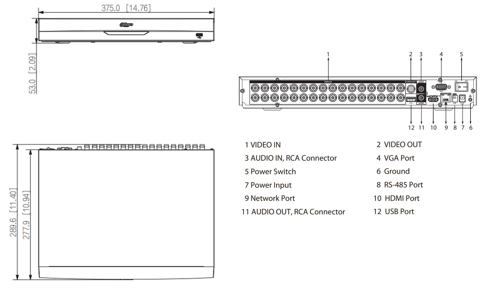 XVR5232AN-I3-T dimensions