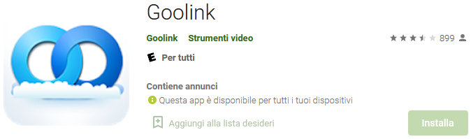 Applicazione Goolink Cloud